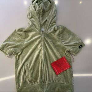 Tiger Friday Luxe Short Sleeve Hoodie - Sage